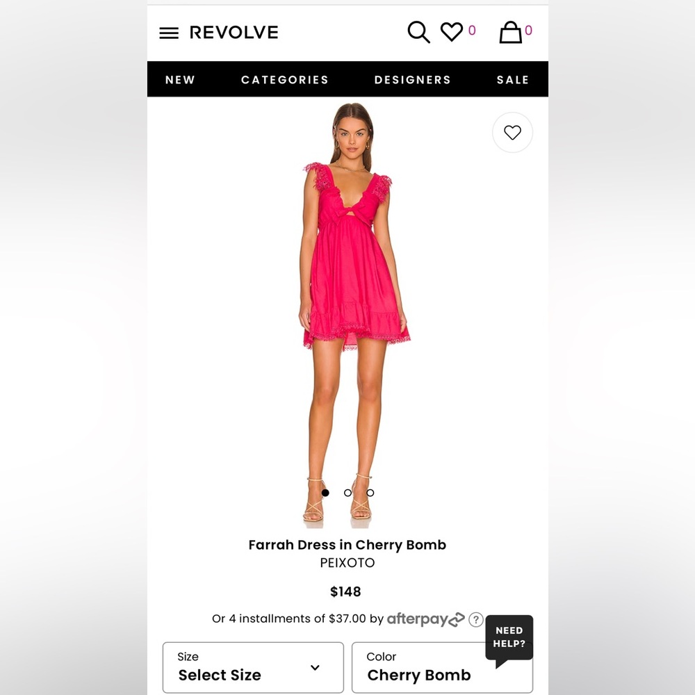 Peixoto Revolve Farrah Dress in Cherry Bomb